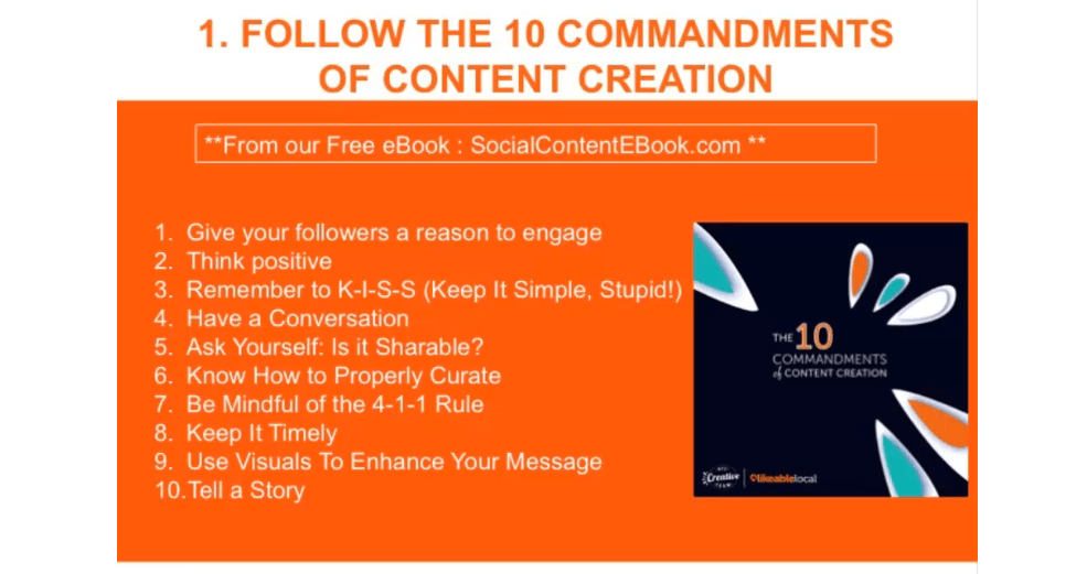 Les 10 commandements de la création de contenu