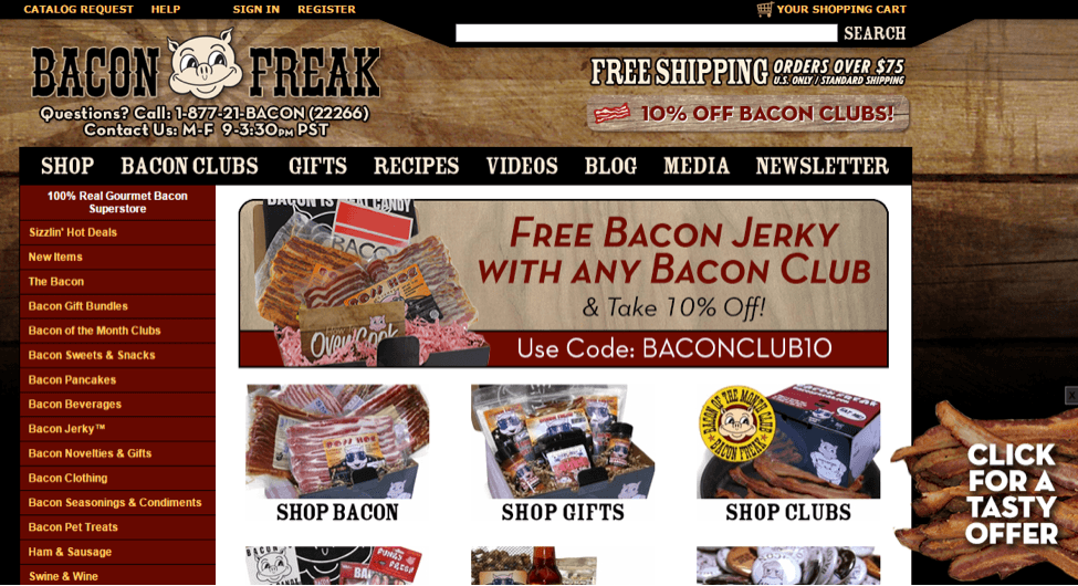 Onglet latéral Bacon Freak