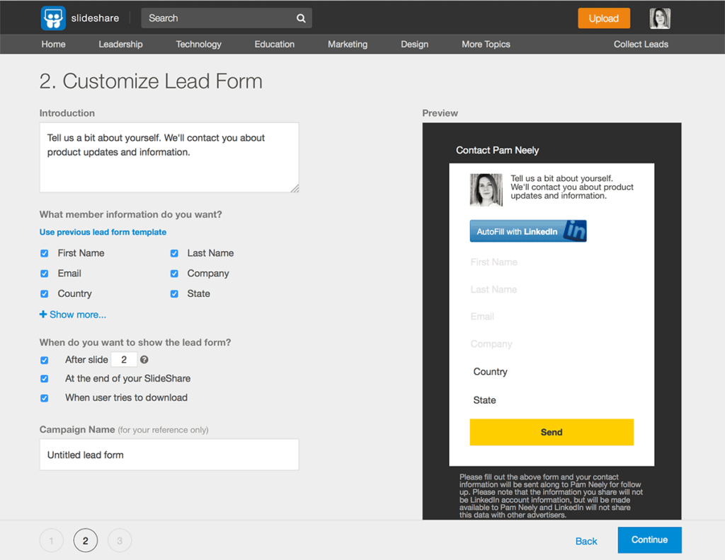 slideshare génération de leads
