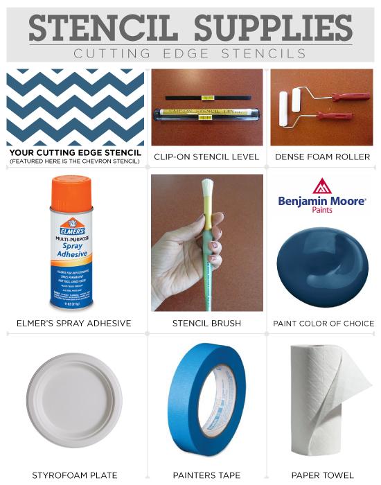 pochoirs-de-pointe-chevron-tutoriel-fournitures