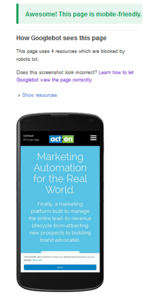 Act-On SEO Mobile
