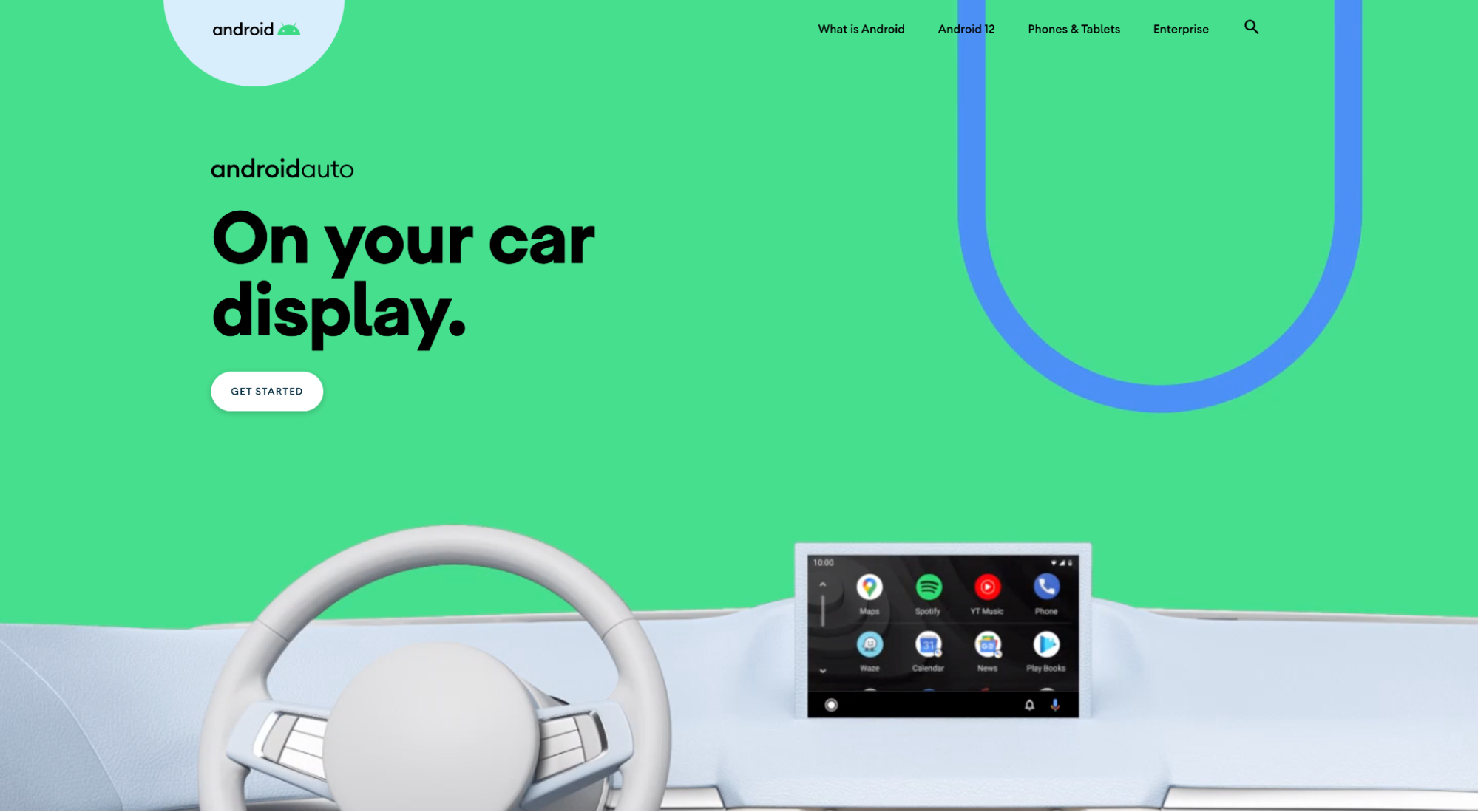 Android Auto 랜딩 페이지
