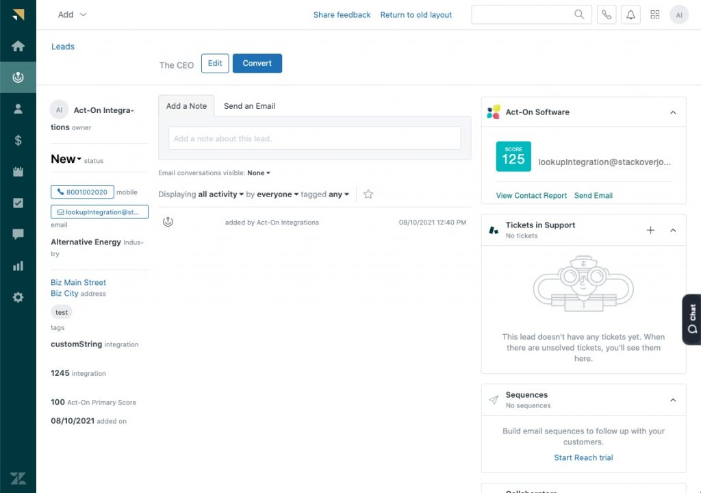 Imagen de Zendesk Sell y Act-On