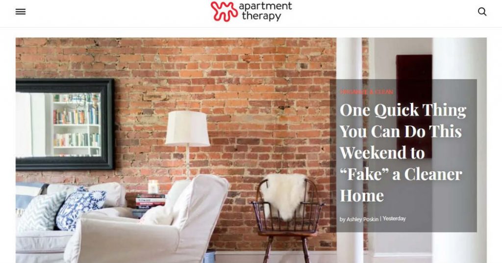 Blog de marketing de design d'intérieur Apartment Therapy