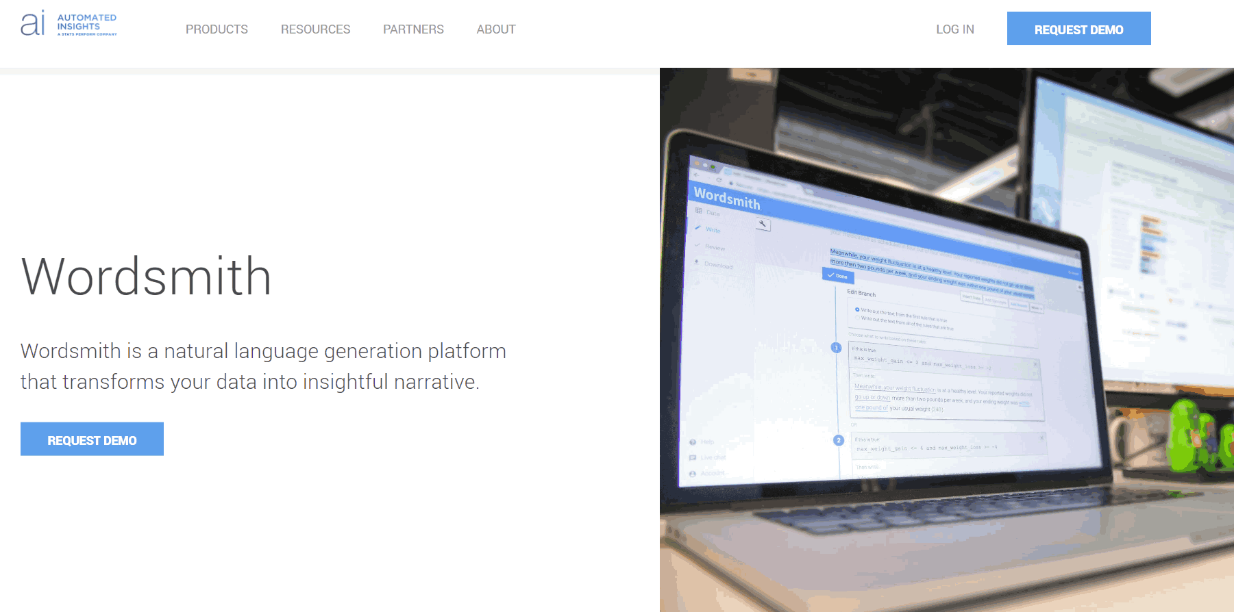 Copia le alternative AI - Wordsmith