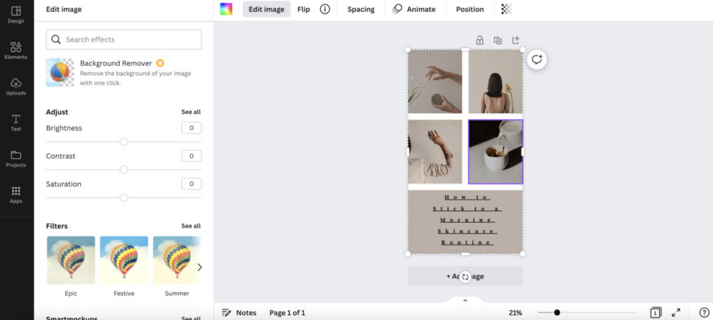 Pembuatan grafik antarmuka situs web Canva