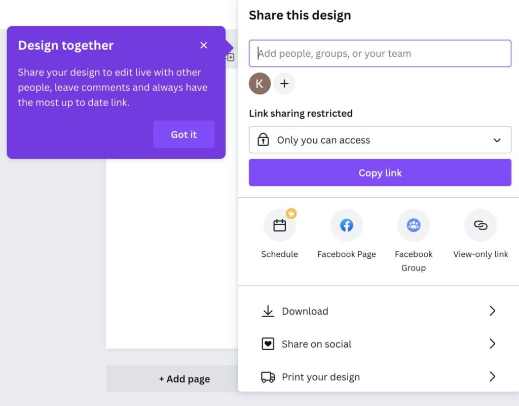 Pembuatan grafik antarmuka situs web Canva