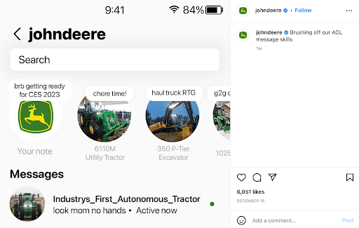 johndeere- الانستقرام