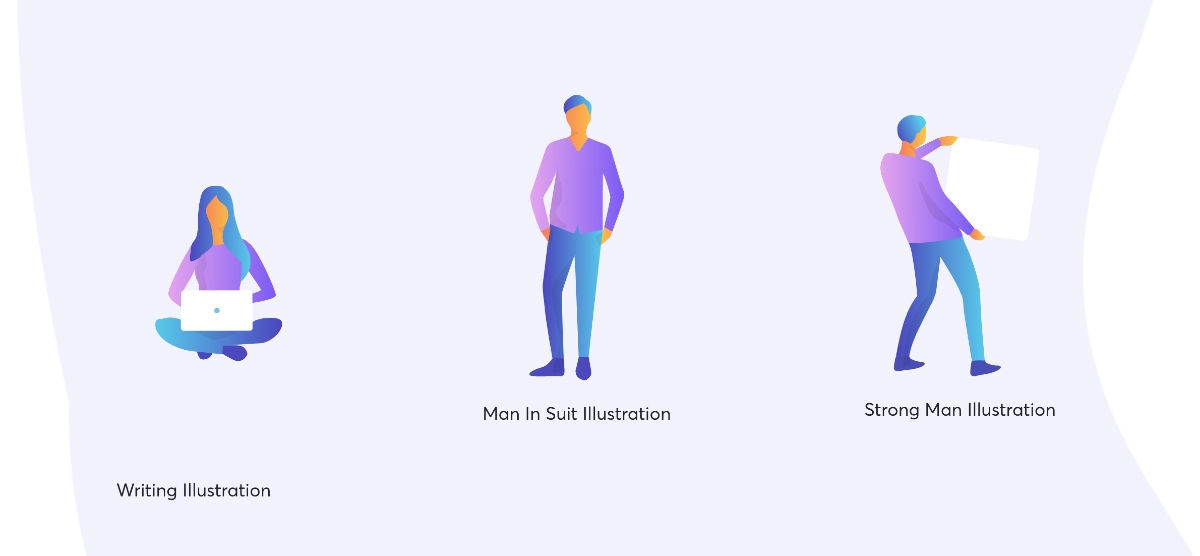 Illustrations de l'application humaine IRA Design