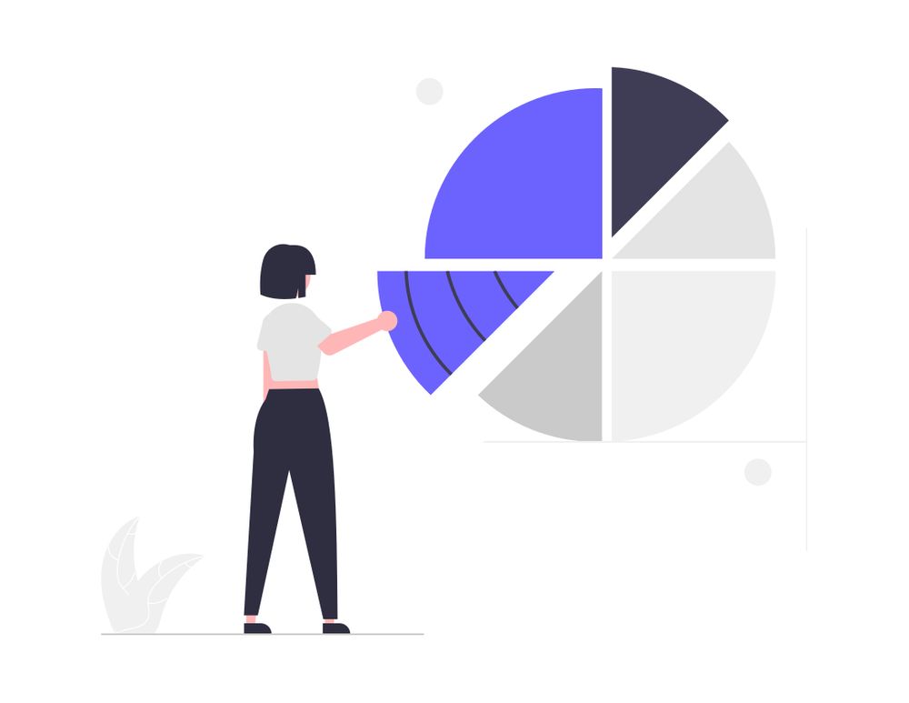 unDraw illustration d'un graphique à secteurs