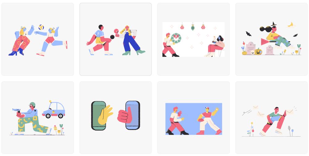Galerie d'illustrations d'applications payantes Icons8