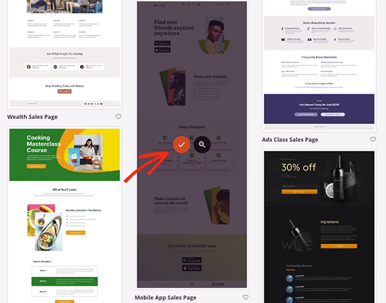 เลือกเทมเพลตหน้า Landing Page - RafflePress Choose a landing page template