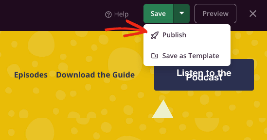 เผยแพร่พอดคาสต์แลนดิ้งเพจ - RafflePress Publish your podcast landing page
