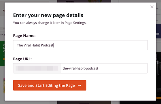 ชื่อหน้า Landing Page - RafflePress Enter your podcast landing page name