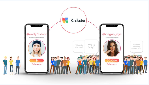 Captura de pantalla del método de agrado de Kicksta