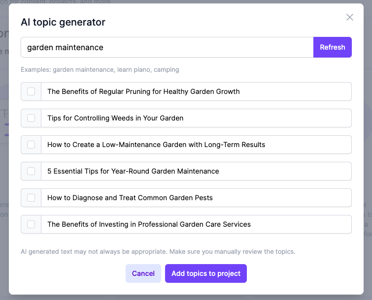 Blog SEO - generator de subiecte AI