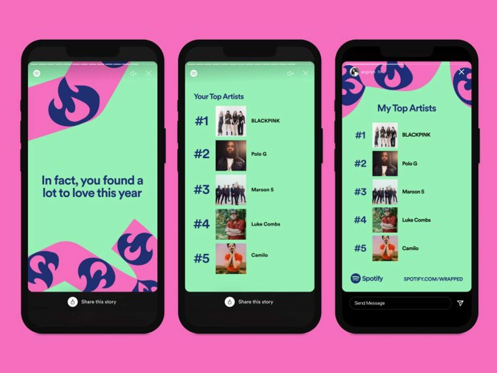 Spotify verpackte mobile Schnappschüsse