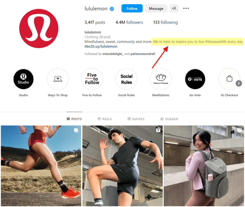 campagne de hashtag de contenu généré par les utilisateurs de lululemon