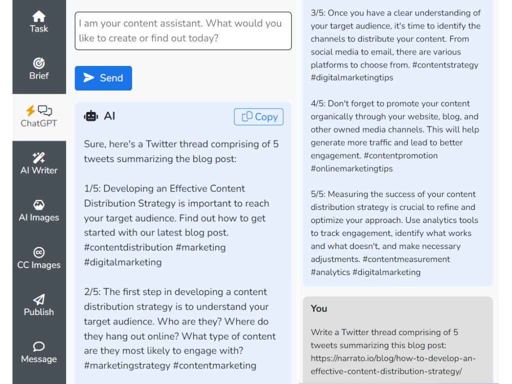ソーシャル メディアのコンテンツ作成のための ChatGPT - Twitter スレッド
