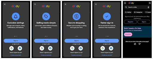 Contoh orientasi aplikasi eBay