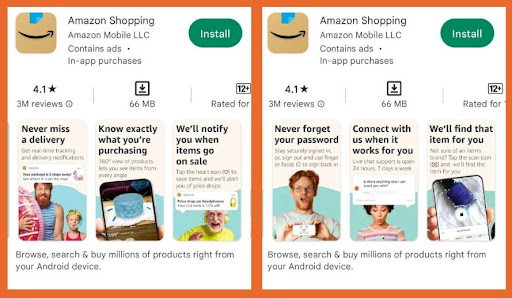 Contoh belanja Amazon