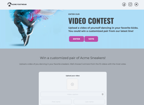 Acme-Обувь-Видео-Конкурс