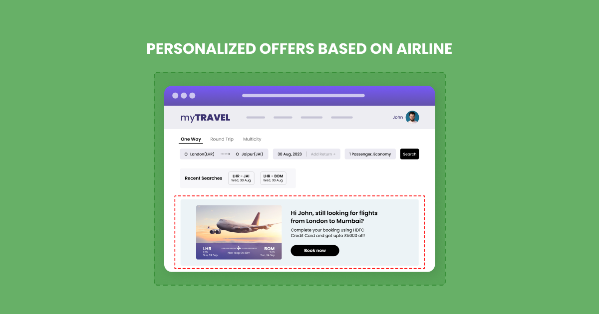 Oferta personalizada basada en aerolínea | Casos de uso avanzados para viajes