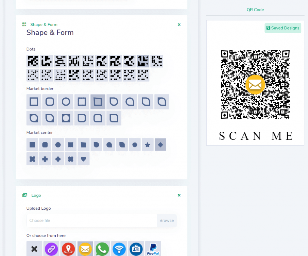qr 그래픽 색상 모양