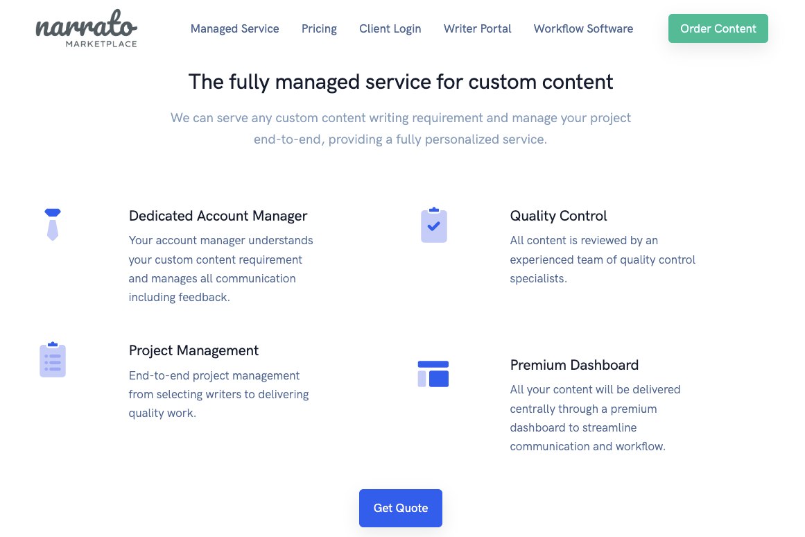 Narrato Marketplace 託管服務:聘請撰稿人