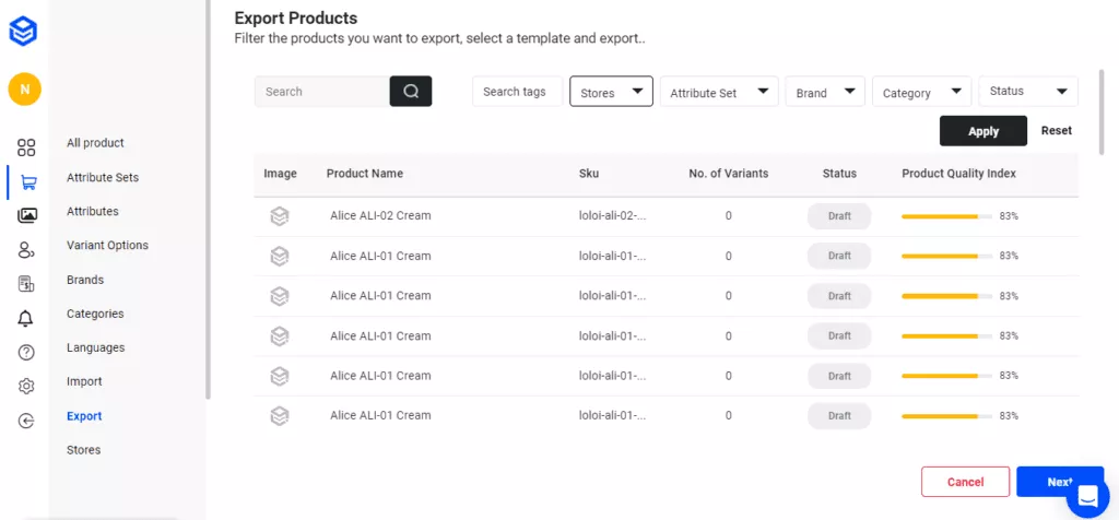 Shopify、Flipkart、Magento、Amazon に製品をエクスポートする方法
