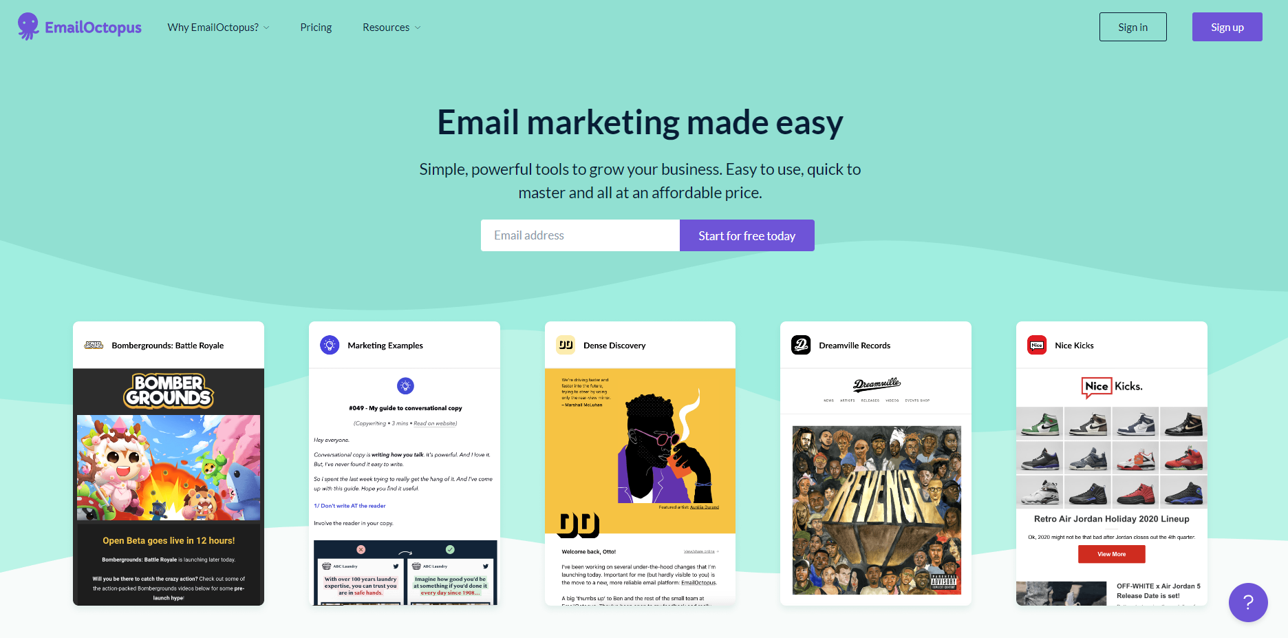 Email Octopus: AI 이메일 마케팅 도구