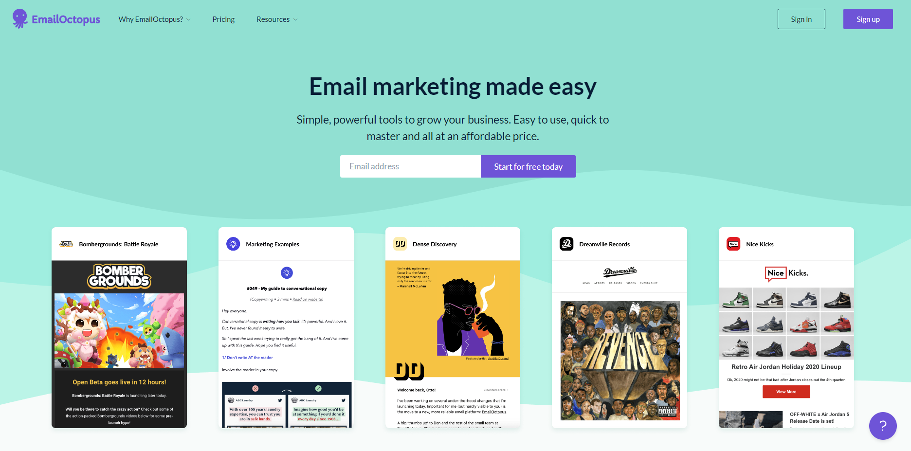 Email Octopus: ferramenta de marketing por e-mail de IA