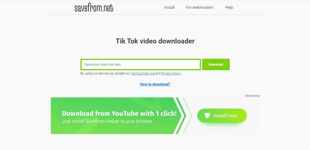 SaveFrom.net TikTok Video Downloader