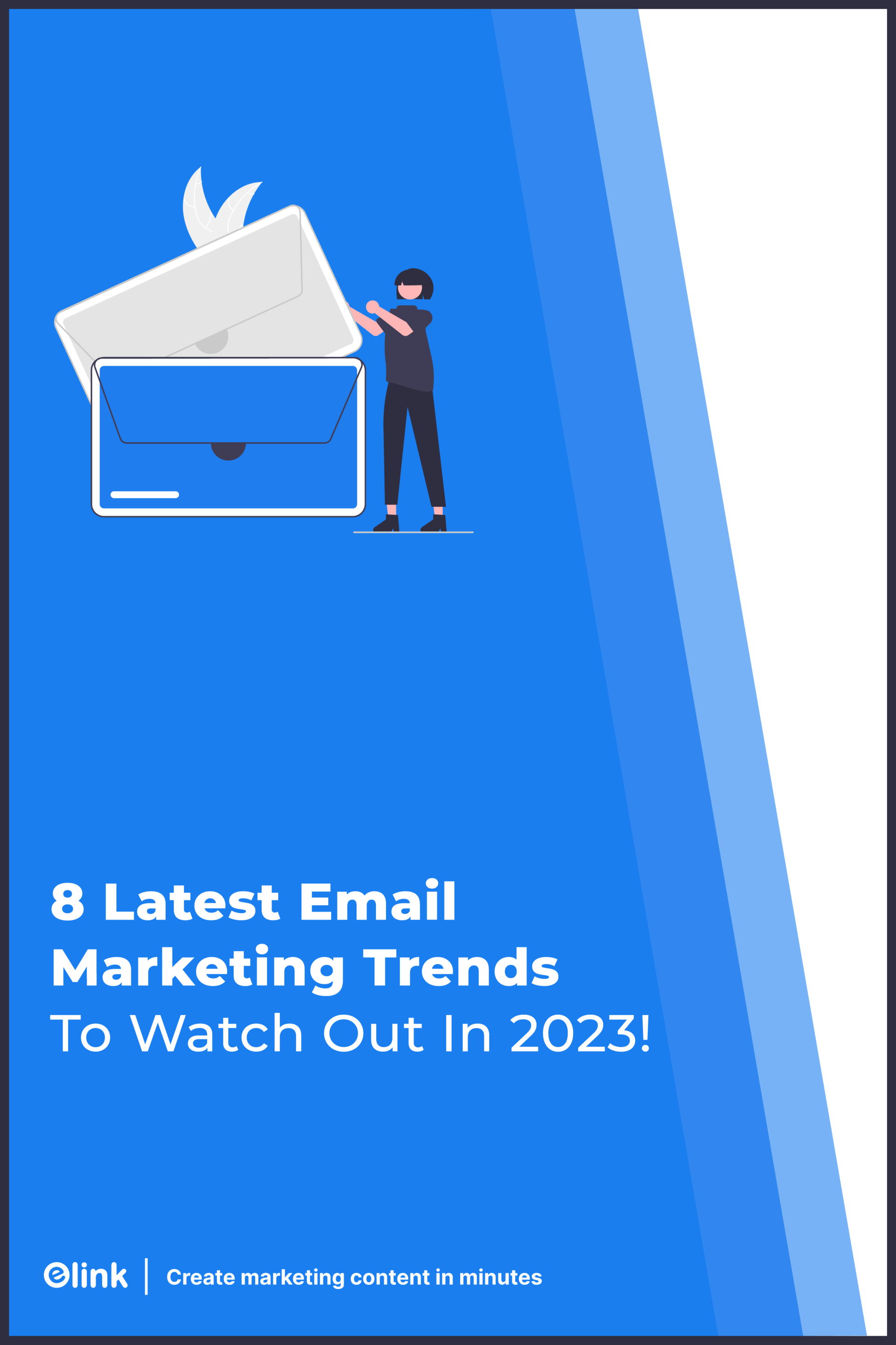 Banner de pinterest de tendencias de marketing por correo electrónico
