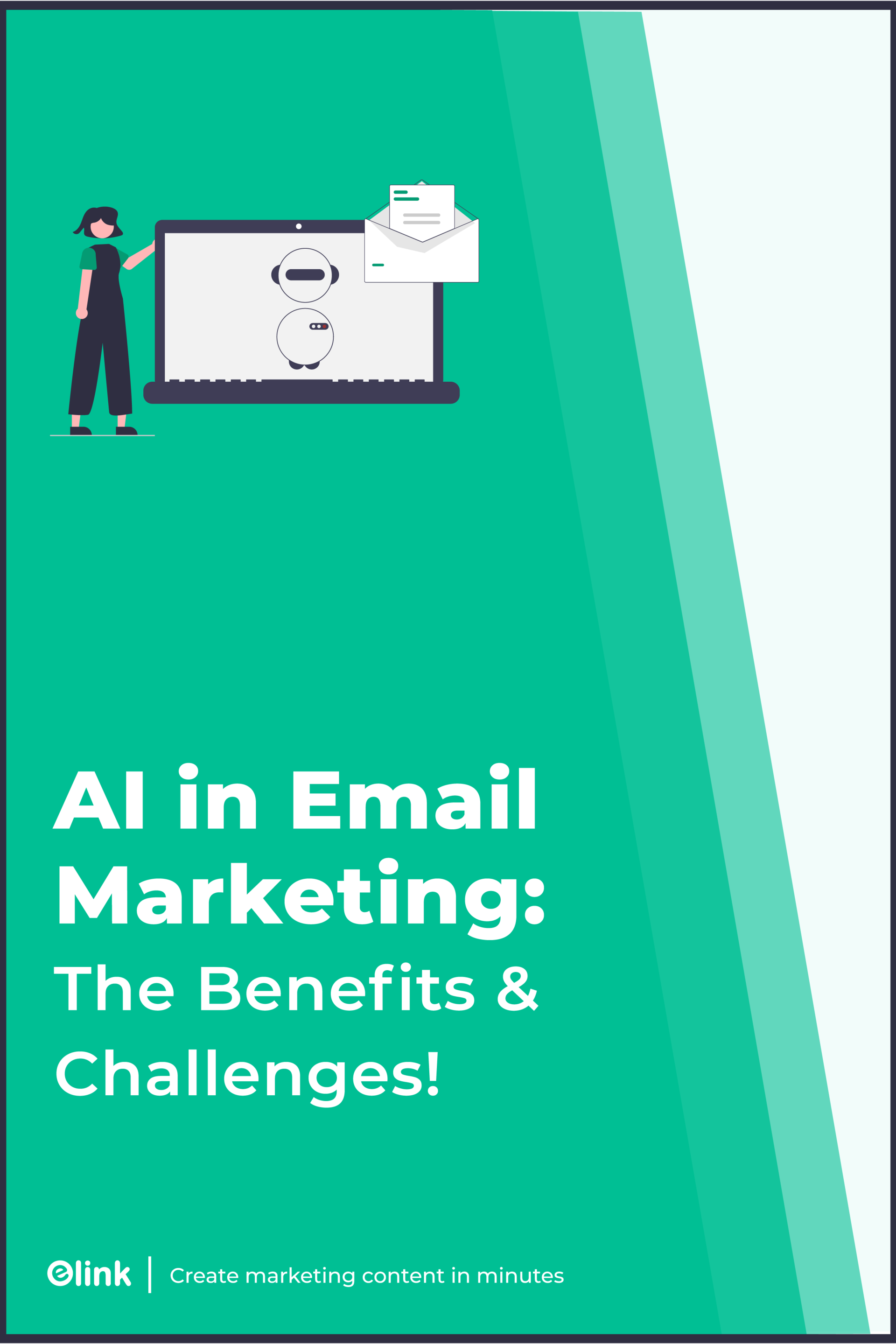 L'IA dans la bannière pinterest du marketing par e-mail