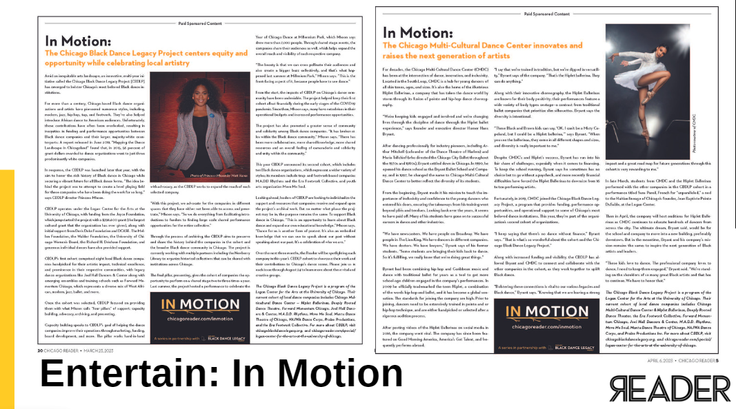 O layout de impressão do Reader de sua campanha de marketing de conteúdo de marca “In Motion”