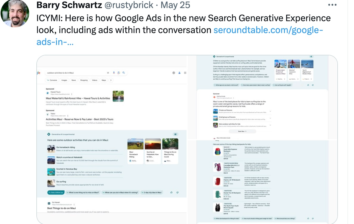 لقطة الشاشة رقم 3 لتغريدة تأثير تحديث بحث Google