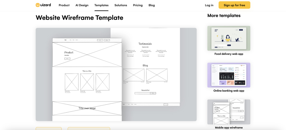 Ferramenta de web design de IA