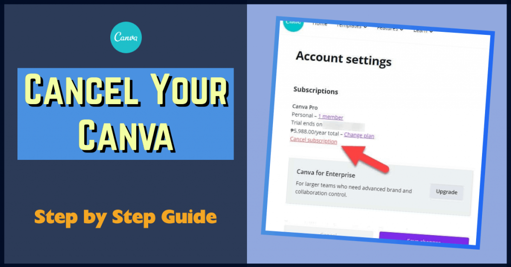 Canva 구독 취소 추천 이미지