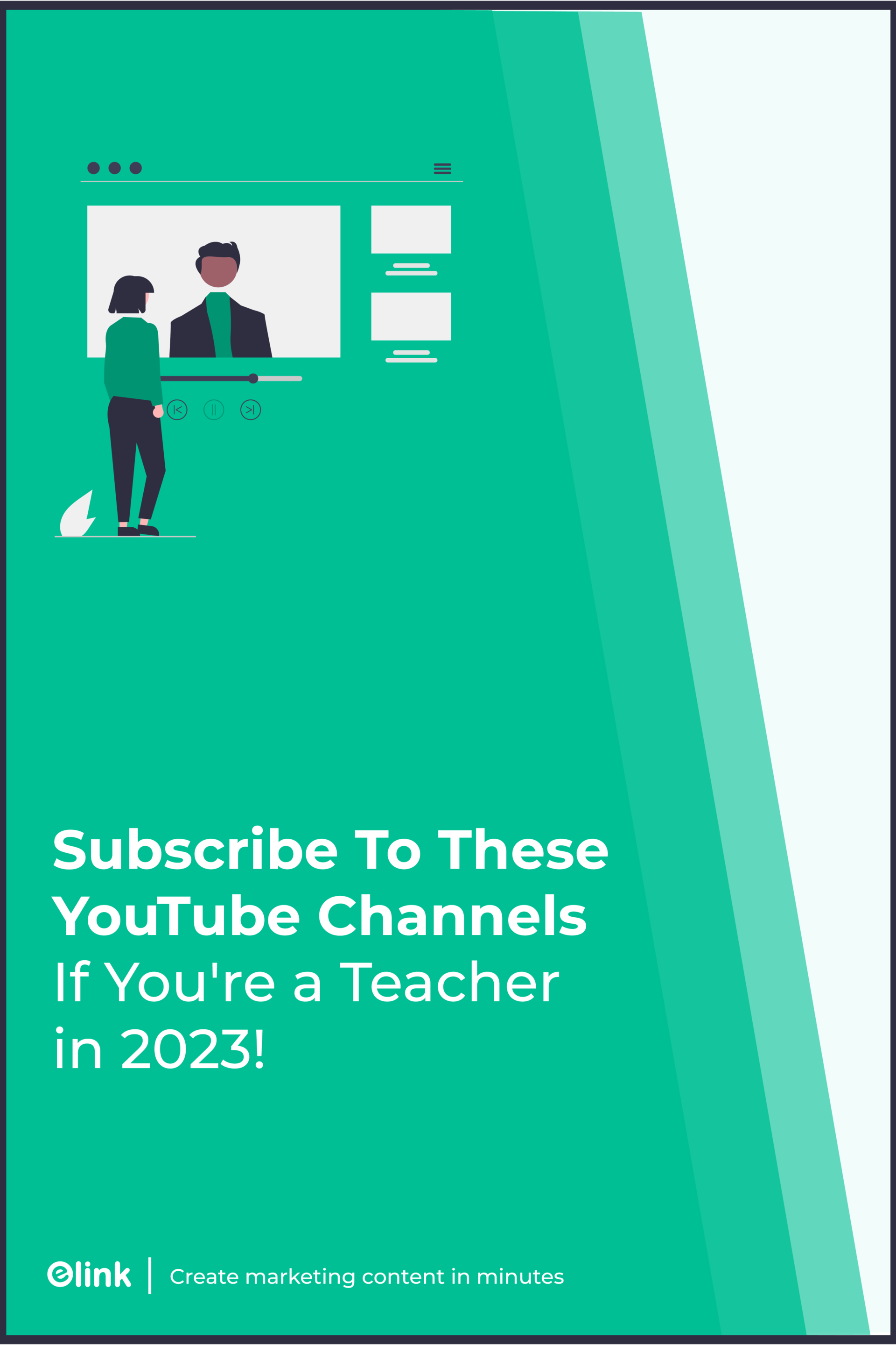 canais do youtube para professores banner do pinterest