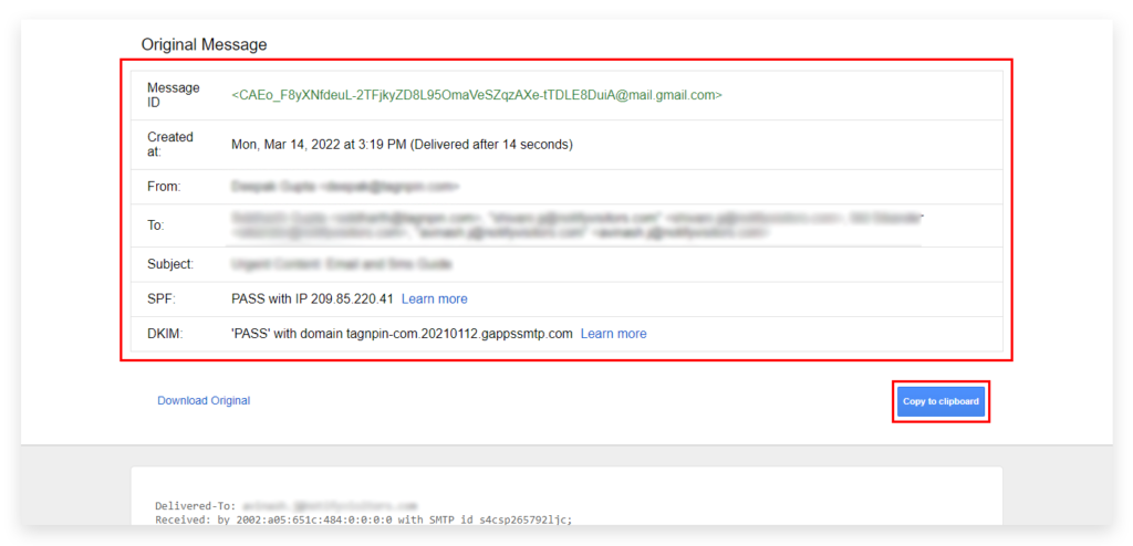 header email