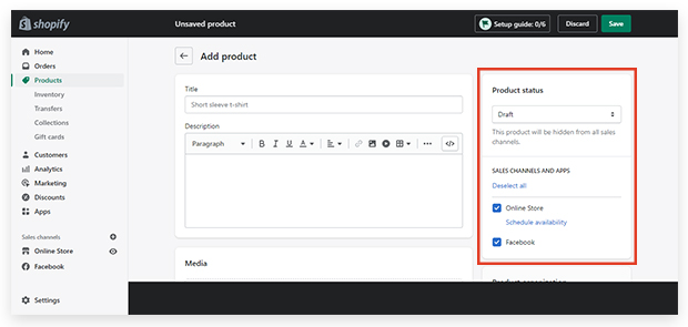 masukkan ketersediaan produk di platform
