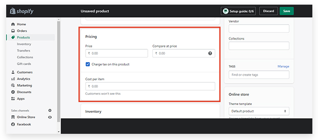 harga input suatu produk