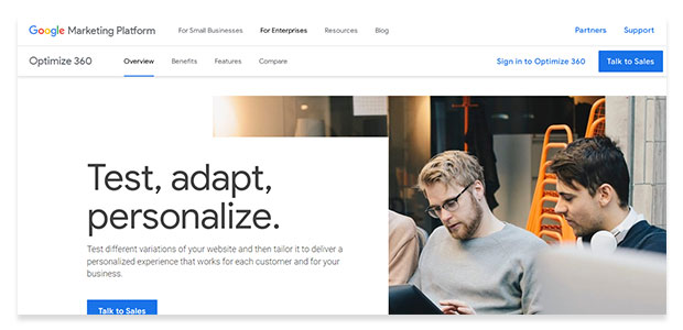 Google Optimize dan Google Analytics 360