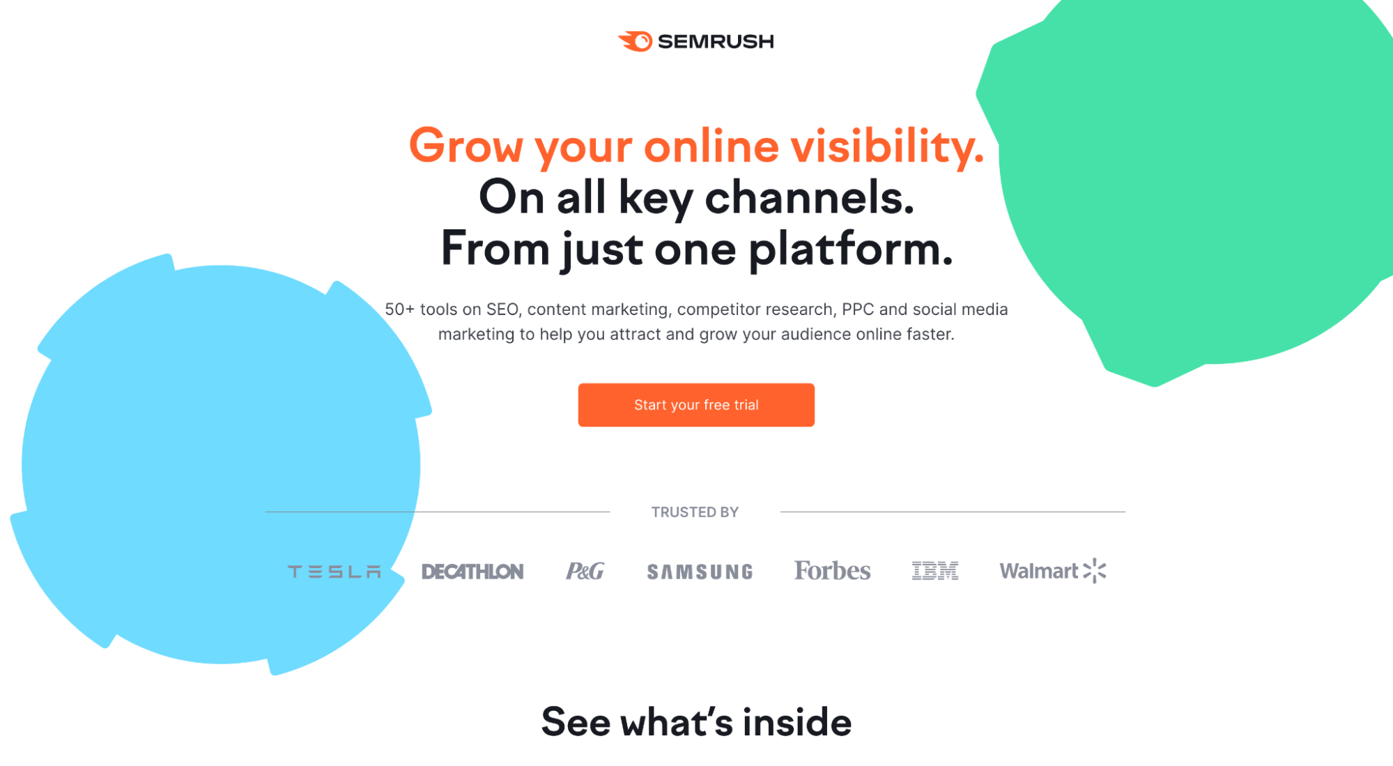 Semrushランディングページ
