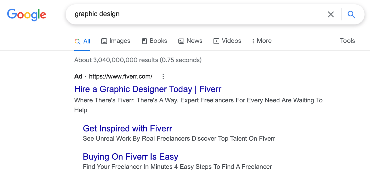Fiverr Google 광고