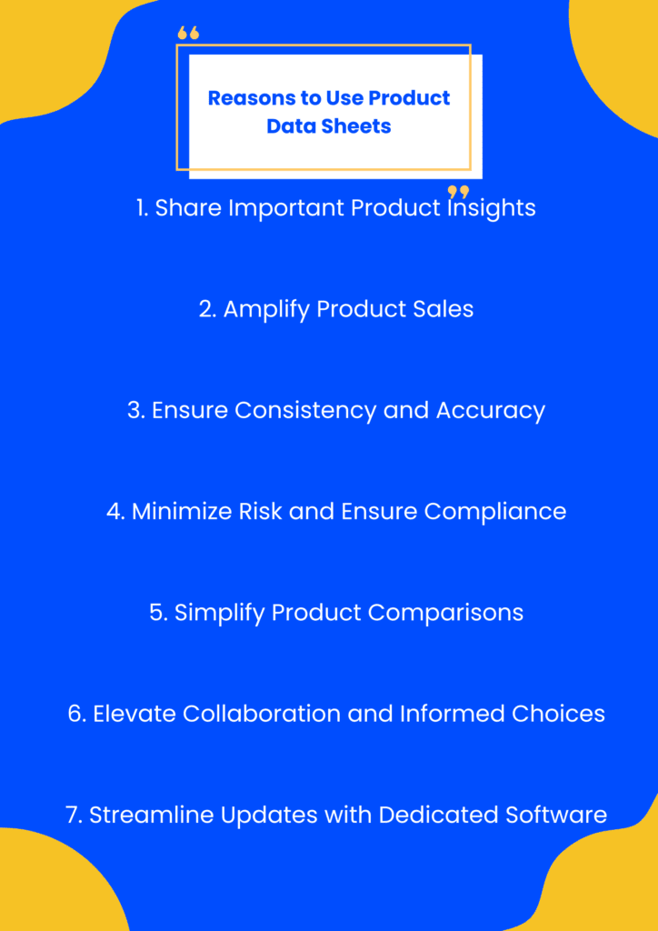 أسباب استخدام ورقة بيانات المنتج