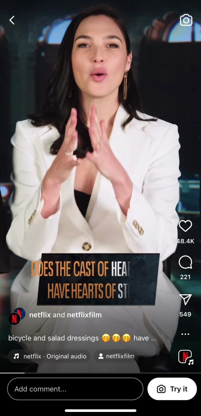 IG Reel โดย Netflix