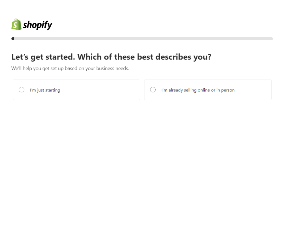Interfață Shopify
