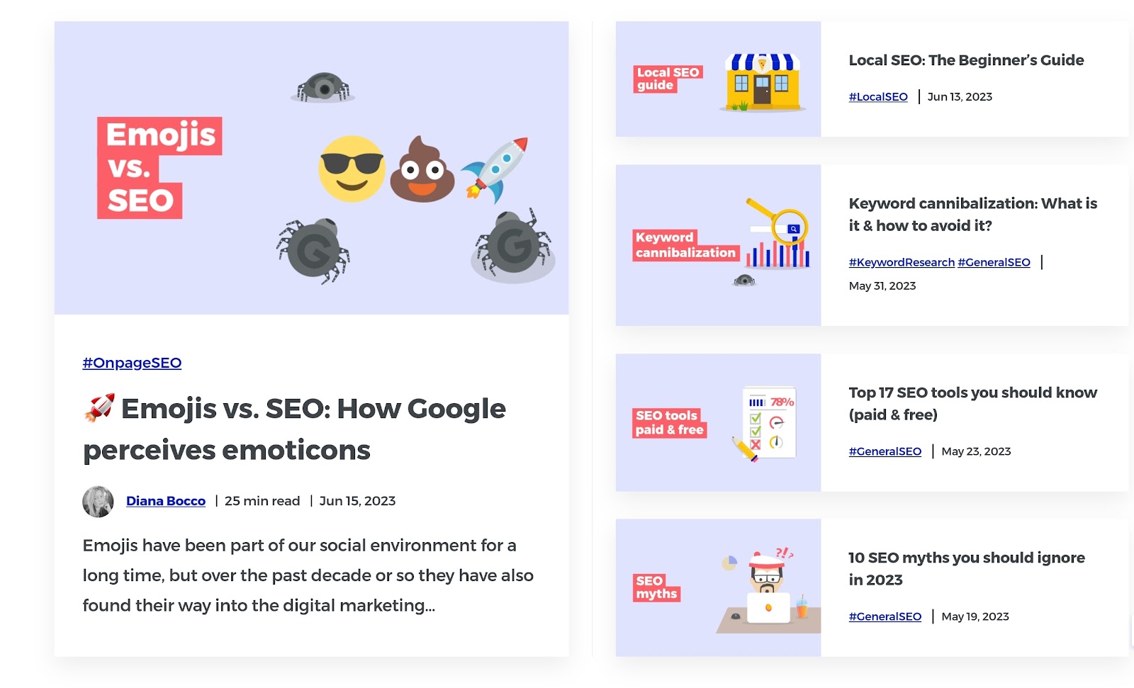 Mangools는 SEO 전문가가 작성한 여러 블로그를 제공합니다.